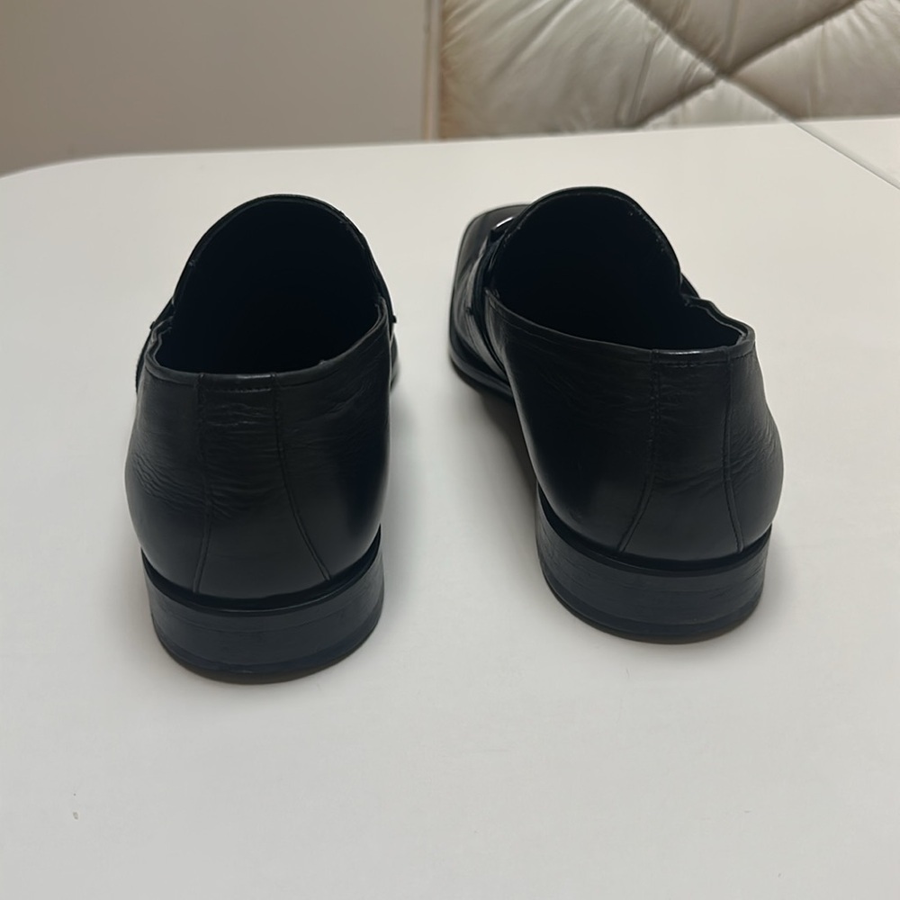 HUGO BOSS LEATHER LOAFERS WITH BRANDED HARDWARE TRIM Men's SIZE 6.5 - Picture 7 of 10